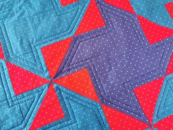 Large Pinwheel Patchwork Quilt For Living Room, 5 of 8