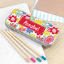Personalised Girl's Patterned Pencil Case Tin, thumbnail 3 of 10