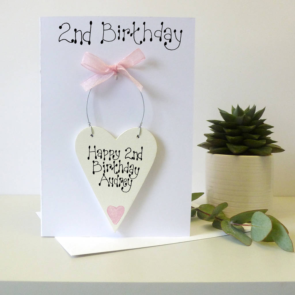 Personalised 2nd Birthday Card By Country Heart | notonthehighstreet.com