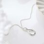 Sterling Silver Designer Loop Necklace, thumbnail 3 of 11