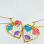 Heart Earrings With Colourful Gypsophila Flowers, thumbnail 6 of 11