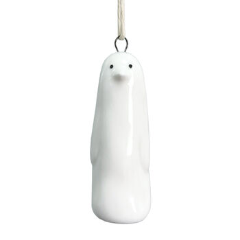 Porcelain Penguin Hanging Christmas Tree Decoration, 3 of 4