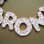 Personalised Floral Clay Name Garland, thumbnail 4 of 6