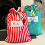 Luxury Personalised Striped Christmas Stockings, thumbnail 4 of 8