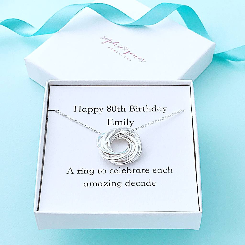 Personalised 80th Birthday Necklace, 1 of 5