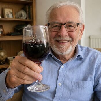 80th Birthday Gift Engraved Wine Glass, 2 of 10