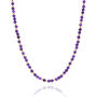 Jewel Bead Amethyst Necklace Sterling Silver, thumbnail 3 of 4