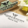 Personalised Wedding Thank You Rubber Stamp, thumbnail 1 of 6