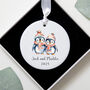 Personalised Penguin Christmas Ceramic Decoration, thumbnail 3 of 4