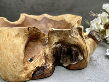 30cm Handmade Wooden Root Bowl – Balinese Gamal Wood, 12 of 12