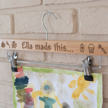 Personalised Art Hanger For Displaying Childrens Art, 3 of 4