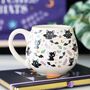 Cute And Creepy Cat Print Rounded Mug, thumbnail 1 of 3