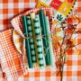Green Stripe Straight Dinner Candles, thumbnail 1 of 4