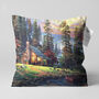 Cushion Cover With Chalet View By The Lake Multicolour, thumbnail 1 of 7