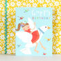 Mini Glittery Dove Birthday Card, thumbnail 1 of 4
