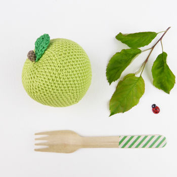 Apple Fruit Crochet Cotton Soft Toy, 6 of 10