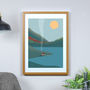 Fishing Lodge In The Mountains Art Print, thumbnail 3 of 3