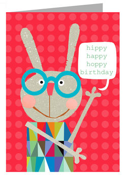 Happy Birthday Rabbit Card, 2 of 3