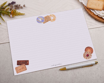 A4 Origami Writing Paper That Folds Into An Envelope With Biscuit Design, 2 of 5