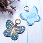 Butterfly Leather Bag Charm And Keyring, thumbnail 1 of 3