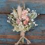 Wedding Dried Flower Buttonhole Hydrangea Blush Rose, thumbnail 2 of 2