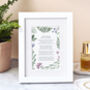 Floral Poem Personalised Keepsake Gift, thumbnail 8 of 12
