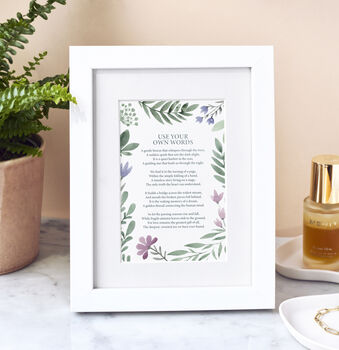 Floral Poem Personalised Keepsake Gift, 8 of 12