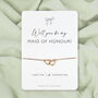 Will You Be My Bridesmaid Bow Design Bridal Proposal Bracelet, thumbnail 2 of 10