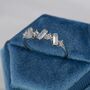 Clear Baguette Cz Cluster Ring In Sterling Silver, thumbnail 7 of 11
