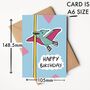 Pole Dancing Dino A6 Birthday Card, thumbnail 2 of 2