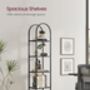 Five Tier Shelf Tempered Glass Rack Arched Design, thumbnail 2 of 12