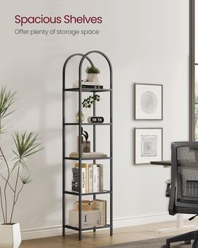 Five Tier Shelf Tempered Glass Rack Arched Design, 2 of 12
