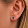 Gold Plated Sterling Silver December Topaz Birthstone Stud Earrings, thumbnail 1 of 5