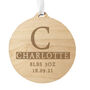 Personalised Initial Round Wooden Hanging Decoration, thumbnail 4 of 4