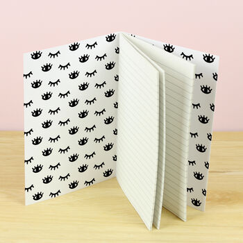 Winking Face A6 Notebook With Lined Pages, 3 of 4