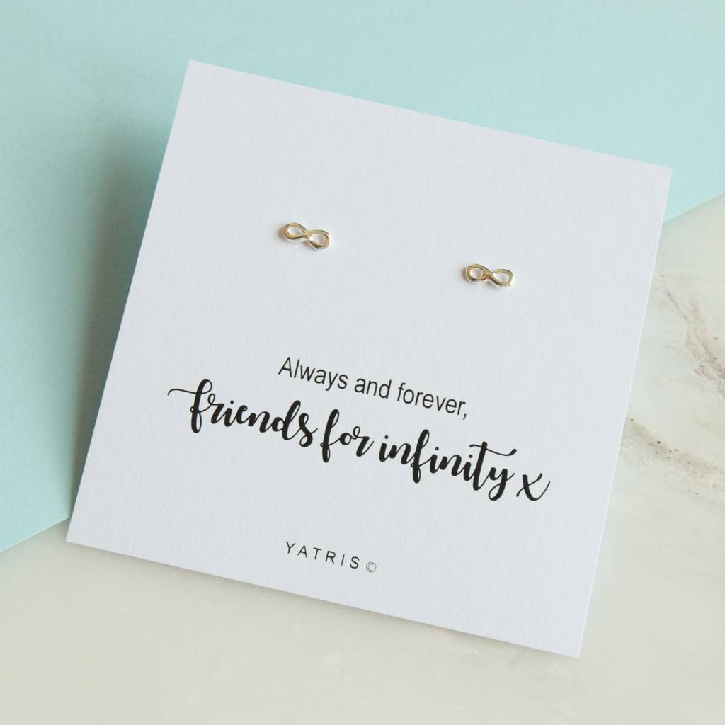 Silver Infinity Earring Friend Gift By Yatris