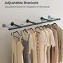 Black Wall Mounted Clothes Rail Clothes Rack Dryer, thumbnail 3 of 7