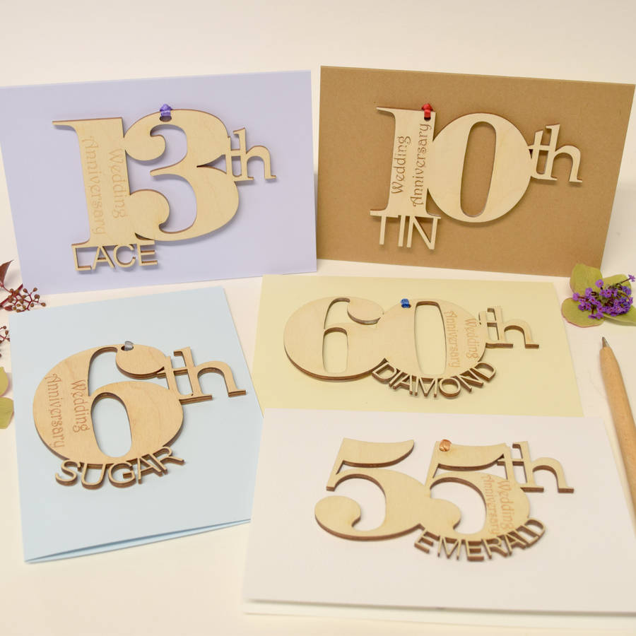 personalised wedding anniversary meaning  card by hickory 