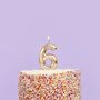 Gold Number Six Birthday Candle, thumbnail 1 of 2