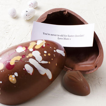 Egg Head Artisan Chocolate Easter Egg With Message, 4 of 5