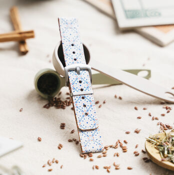 'Mosaic' Leather Smartwatch Strap; Handmade Watch Band, 3 of 8