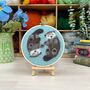 Otters In A Hoop Needle Felt Craft Kit, thumbnail 1 of 3