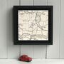 Personalised Heart Location Map Print On Wood, thumbnail 10 of 10