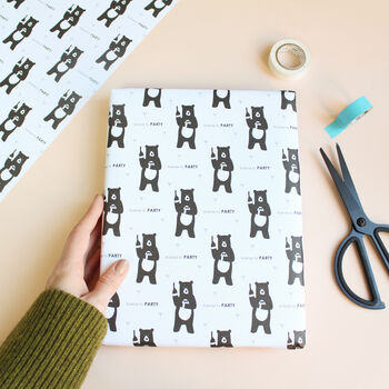 License To Party, Bond Bear Wrapping Paper, 4 of 5