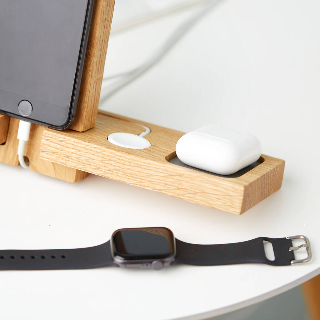 Personalised iPhone Apple Watch And Airpods Stand By MijMoj Design