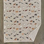 Mixed Dogs Sherpa Fleece Throw Soft Oatmeal Pet Print Blanket 140x180cm 41034500, thumbnail 3 of 3