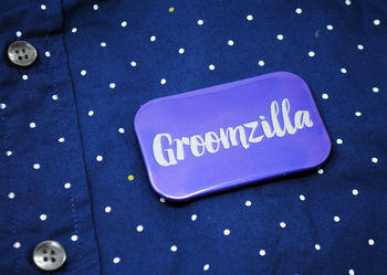 Groomzilla Stag Do Party Badge, 4 of 8