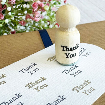 Mini Thank You Rubber Stamp For Crafting And Cards, 5 of 7