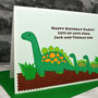 'Dinosaurs' Personalised Birthday Card From Children, thumbnail 6 of 8