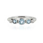 Lakshmi Blue Topaz Stacking Ring Silver Or Gold Plated, thumbnail 4 of 9